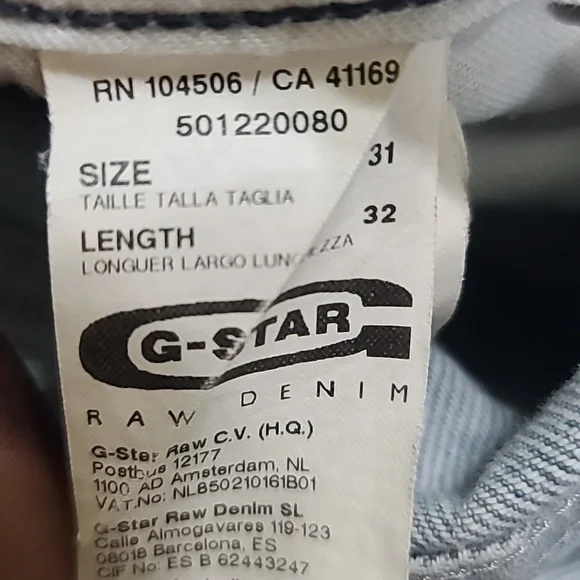 G-Star RAW - NAVY ATTACC STRAIGHT 31X32 JEANS - Picture 8 of 9